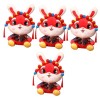 PRETYZOOM Année De Lapin Poupée en Peluche Poupée du Nouvel an Chinois Oreiller Câlin De Lapin Poupées De Lapin du Zodiaque L