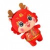 ibasenice Poupée De Dragon Chinois Décoration du Nouvel an Poupée Mascotte Animaux du Zodiaque Peluche Dragon en Peluche Orei
