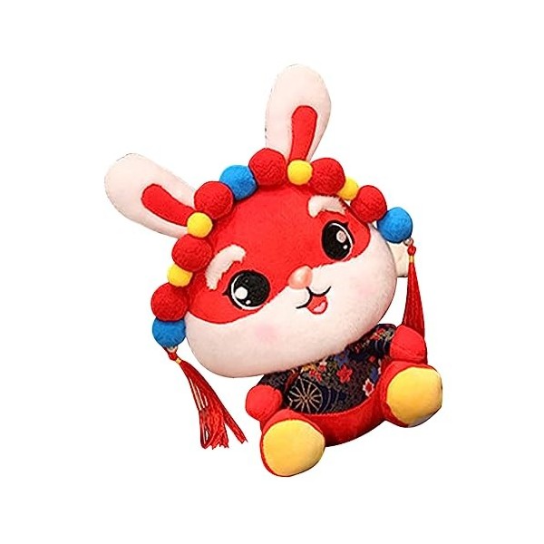 Acheter Poupée mascotte de l'année du lapin 2023, petit lapin blanc, jouet  en peluche, cadeau du nouvel an, fille mignonne