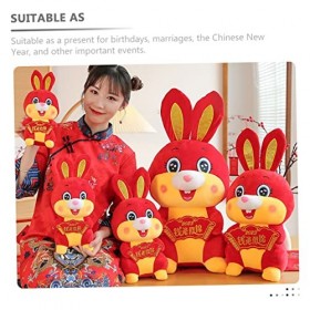 Didiseaon Cadeau Souvenir du Zodiaque Figurines De Lapin du Nouvel an Peluche Zodiaque Chinois Jouet Lapin pour Enfants Lapin