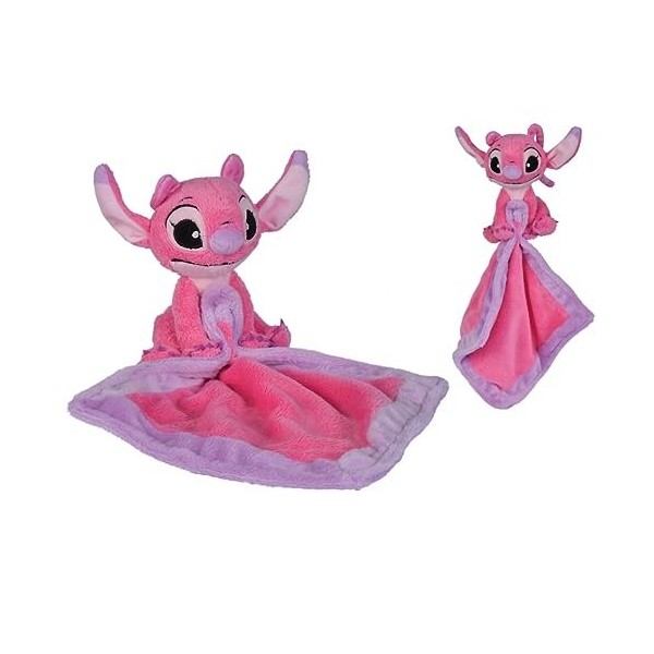 Peluche Lilo & Stitch Angel 12 cm avec Son carré Doudou 20cm Le carré en Peluche Douce Originale en Peluche Fille garçon Ca