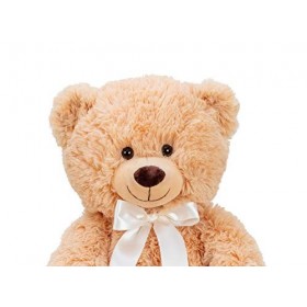 Lifestyle & More Ours en Peluche Marron avec Ruban 56 cm de Hauteur Doux et velouté - pour saimer