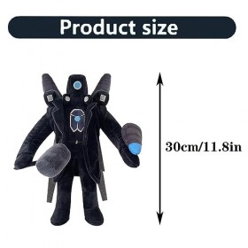 Kuyatioo Skibidi Titan TV Homme Peluche, Toilette Homme Audio Photographe Peluche Jouet, Bigboss Robot TV Homme, TV Femme Ani