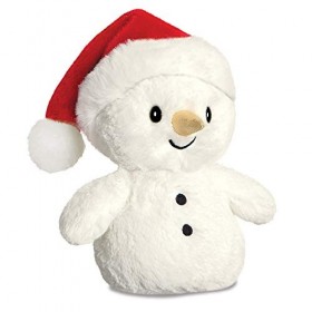 Aurora, 74098, Glitzy Tots Bonhomme de Neige, 20 cm, Peluche, Blanc