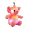 BYNYXI Éléphant Lumineux LED, 30 cm Éléphant Assis en Peluche avec Veilleuse Animal en Peluche Éléphant Bébé Poupées en Peluc