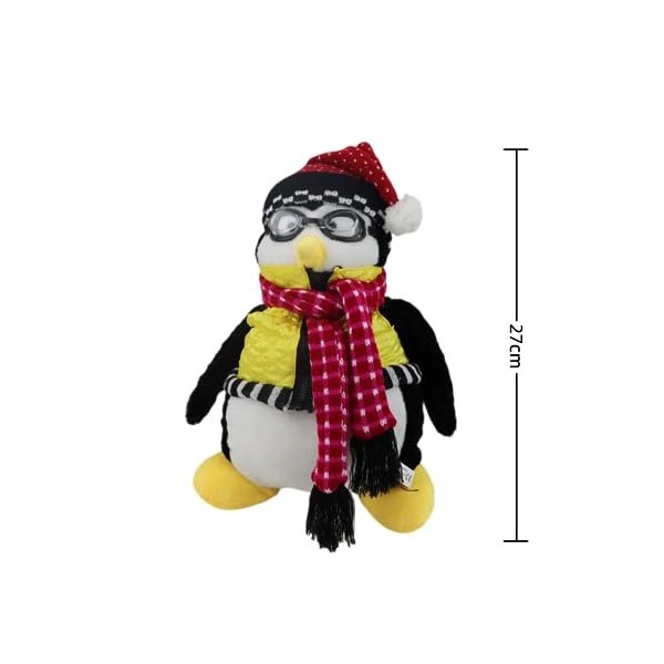 LAARNT 27cm Kawaii Pingouin Jouet en Peluche avec VêTement, Mignon Pingouin Animal De Film AméRicain PoupéE Douce, Oreiller C