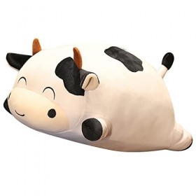 Oreiller en peluche pour vache laitière,Peluche de vache laite,Peluche moelleuse Kawaii vache laitière en peluche coussin cad