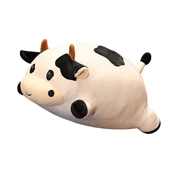 Oreiller en peluche pour vache laitière,Peluche de vache laite,Peluche moelleuse Kawaii vache laitière en peluche coussin cad