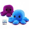 Knuffis Octupus - Doudou - Octopus - En peluche - Réversible - Ambiance - Octopus - Bleu et violet