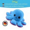 Knuffis Octupus - Doudou - Octopus - En peluche - Réversible - Ambiance - Octopus - Bleu et violet