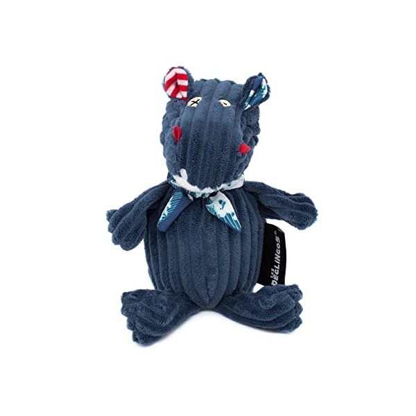 LES DÉGLINGOS - Petit Simply HIPPIPOS LHIPPO en Boite - Bleu Marine - Peluche Ultra Douce - Idée Cadeau - Utilisable dès la 