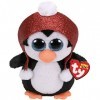 Ty- Beanie Boos-Peluche Gale Le Pingouin 15 cm, TY36681, Noir/Blanc