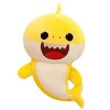 Simmpu Shark Oreiller en Peluche Oreiller Peluche Shark Jaune Jouet Mignonne Jouets Super Soft Plush Toys Fluffy Stuffed Toy 