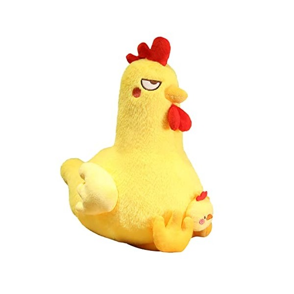 Katutude Coq en Peluche, Poupée en Peluche Mignonne Coq Animaux en Peluche, Jaune en Peluche Oreiller en Peluche Peluche Moel