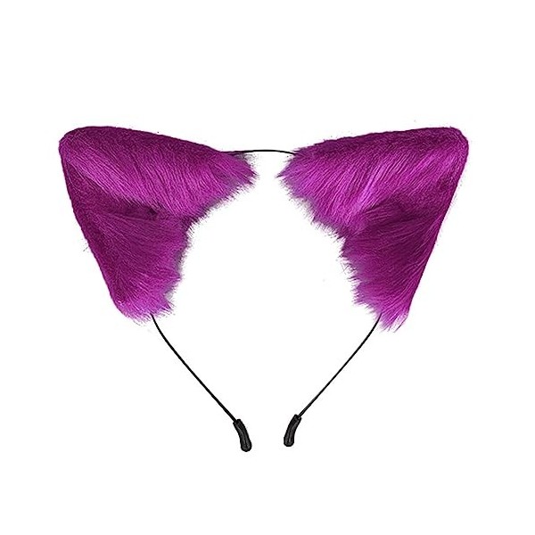 Serre-tête avec Oreilles de Renard, MoreChioce Peluche Mignon Fausse Fourrure Animal Bandeau de Cosplay Costume Chapeaux pour