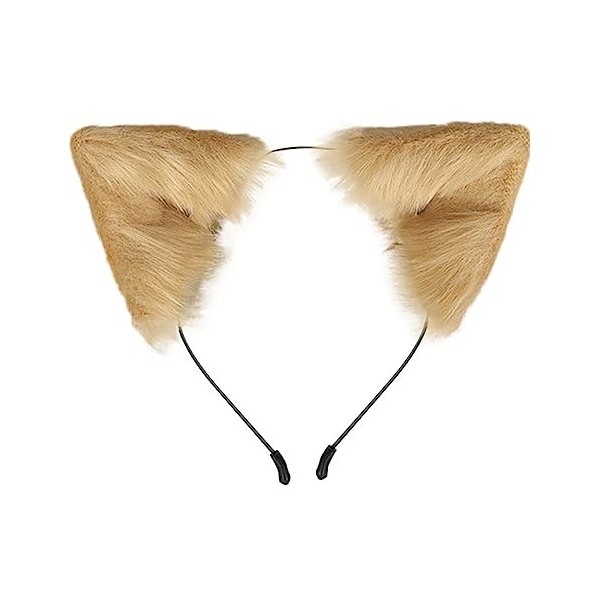 Serre-tête avec Oreilles de Renard, MoreChioce Peluche Mignon Fausse Fourrure Animal Bandeau de Cosplay Costume Chapeaux pour