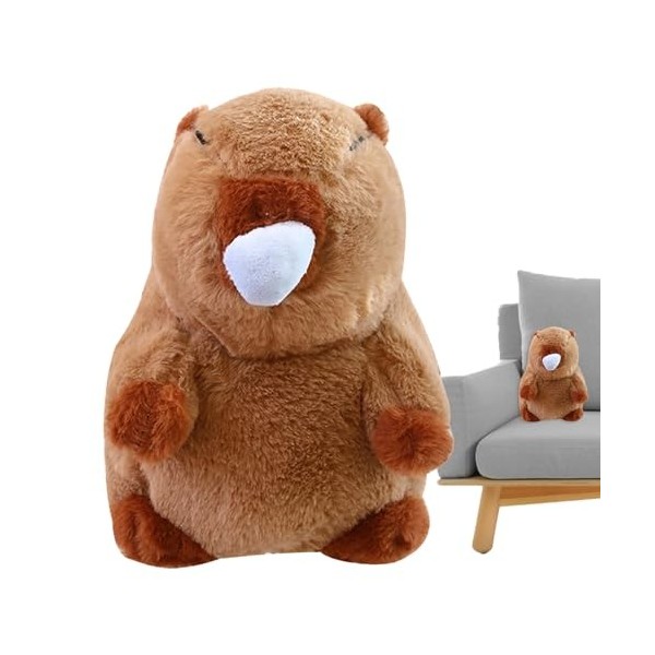 weiting Peluche Capybara | Jouet en Peluche Confortable Capybara Oreiller Dessin animé Super Doux Mignon | Poupée Animale en 