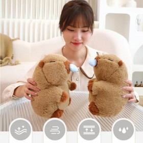 weiting Peluche Capybara | Jouet en Peluche Confortable Capybara Oreiller Dessin animé Super Doux Mignon | Poupée Animale en 