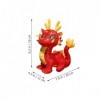 ABOOFAN Chinois Poupée De Dragon du Nouvel an Chinois Poupée De Dragon en Peluche Année du Dragon Mascotte Jouet du Zodiaque 