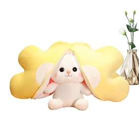 Tartaglia Jouet Lapin en Peluche | Poupée en Peluche Carotte Tournesol Toast Bunny,Jouet en Peluche Confortable en Forme de L