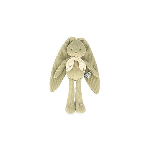 Kaloo - Lapinoo - Pantin Lapin Vert - Petite Peluche Bébé en Velours Côtelé - 25 cm - Matière très Douce - Boîte Cadeau - Dès