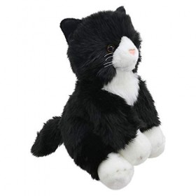 Wilberry Favoris Chat Peluche, Noir/Blanc