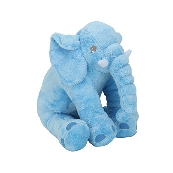 Qcwwy Éléphant en Peluche Jouet Animal en Peluche Mignon Décoration Drôle pour Enfants Adultes Chambre Bleu 