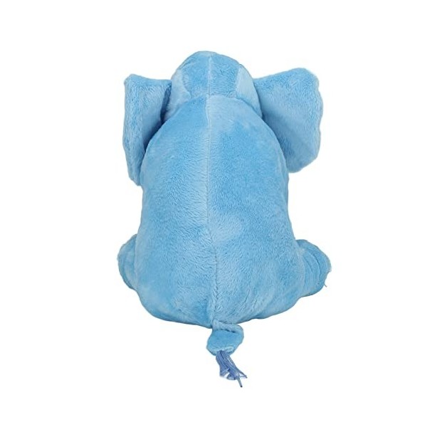 Qcwwy Éléphant en Peluche Jouet Animal en Peluche Mignon Décoration Drôle pour Enfants Adultes Chambre Bleu 