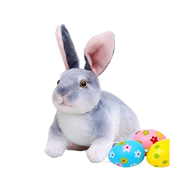 MYJIO Peluche Lapin Mignon - Petit Lapin en Peluche Assis et Debout,Jouet de Lapin de Pâques en Peluche câlin Lapin-Jouet Ani