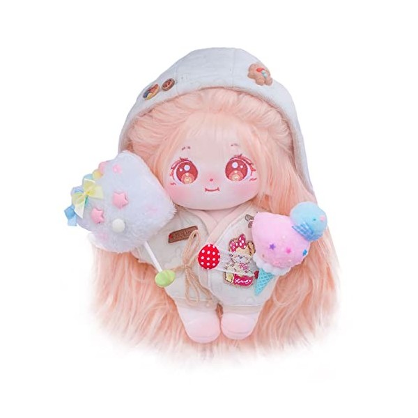 niannyyhouse Poupée en peluche de 20 cm, corps en peluche humanoïde nu sans attribut 20,3 cm corps normal vêtements vêtements