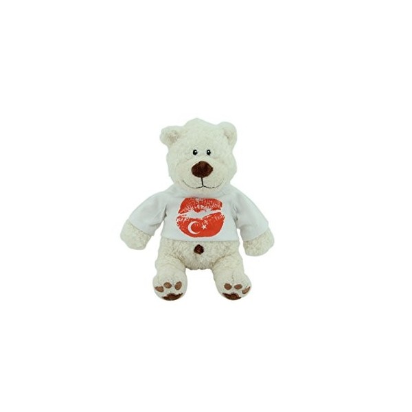 Sweety-Toys 6076 Ours en peluche I Love You Turquie Blanc 25 cm