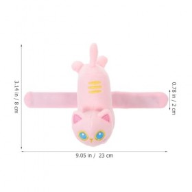 Abaodam Bracelet À Gifle en Forme danimal Bracelet À Claque en Forme De Chat en Peluche Animal en Peluche Bracelet À Pressio