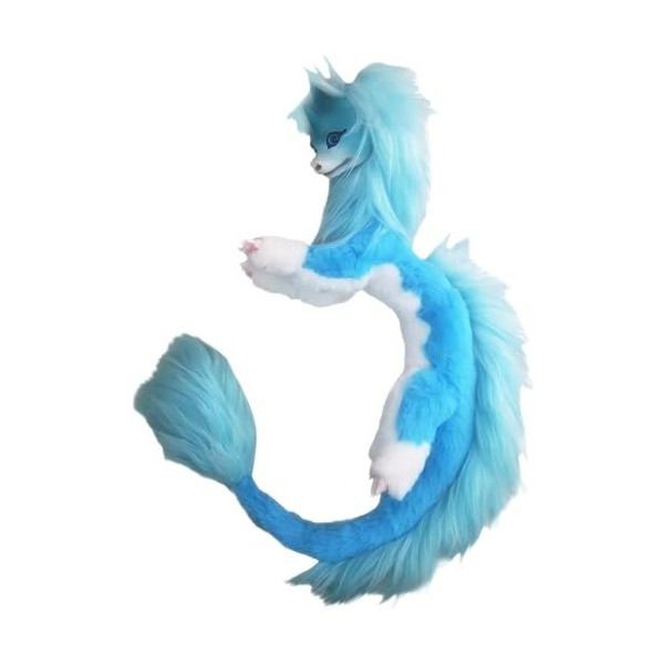 Peluche dAxolotl Sisu Dragon | Jouet en Peluche Fait-Main de 50cm avec Squelette en Fil et Mains en Latex Sécurisées | Cadea