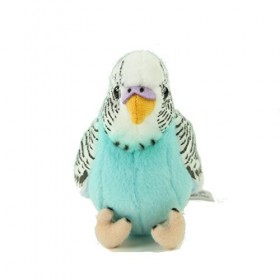 Teddys Rothenburg Doudou perruche en peluche, assise turquoise, 12 cm