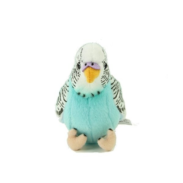 Teddys Rothenburg Doudou perruche en peluche, assise turquoise, 12 cm