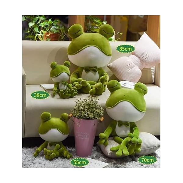 TROYSINC Peluche grenouille - Coussin en peluche - Coussin en peluche - Adorable peluche - Jouet en peluche - Cadeau pour les