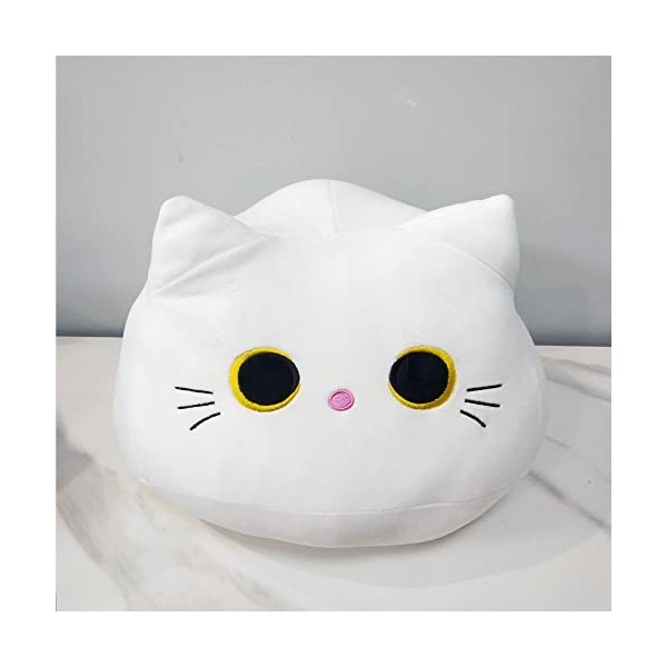 CINY Oreiller en Peluche De Chaton Mignon, Poupée en Peluche Super Douce Oreiller Créatif De Chat Mignon, Cadeau Décoratif Cr