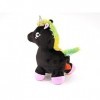 Kögler Peluche en forme de licorne avec queue darc-en-ciel Noir 24 cm