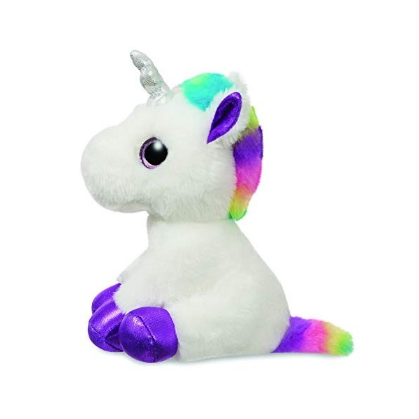 Aurora, 61189, Sparkle Tales, Tutti The la Licorne, 18 cm, Peluche, Blanche et Violette