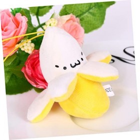 Toyvian 6 Pièces Animal en Peluche à La Banane Décor Suspendu Banane Porte-clés en Peluche Banane Jouet Mini-Banane Banane en