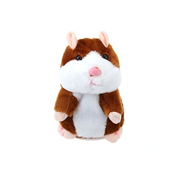 TOYMYTOY Parlant en peluche hamster Répète ce Que tu Dis Jouet électronique Parlante en Peluche pour Cadeau de Bébé Enfant M