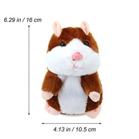 TOYMYTOY Parlant en peluche hamster Répète ce Que tu Dis Jouet électronique Parlante en Peluche pour Cadeau de Bébé Enfant M