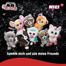 NICI Doudou-Peluche GLUBSCHIS léopard Lassi 15cm, avec des Grands Yeux Scintillants, 45566, No Color