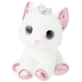 Aurora, 60876, Sparkle Tales, Duchess Le Chat with Crown, 18 cm, Peluche, Blanche