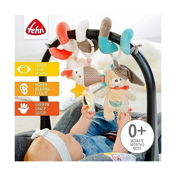 Fehn Bruno 060218 Spirale dActivités en Tissu pour Saisir et Palper - Pour Bébé et Tout-Petits dès 0 Mois - Taille 30 cm