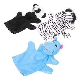 LABRIMP 3 Pièces Jouets De Marionnettes à Main Jouets Interactifs Parent-Enfant Marionnettes à Gants Animaux Jeu De Marionnet