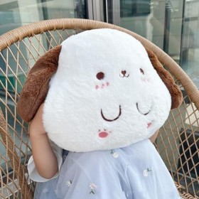 Visiblurry Oreiller en Forme de Chien | Couverture de Main de Chien de Nuage en Peluche,Oreiller en Peluche Douce, drôle, Mig