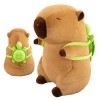 Shenrongtong Capybara Peluche Mignon Capybara Peluches, Réaliste Capybara Peluche Farcie avec Tortue Sac À Dos Simulation Pel