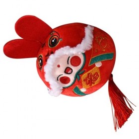 ibasenice 2 Pièces Pendentif Lapin Mascotte De Lapin en Peluche Jouet De Mascotte du Zodiaque 2023 Année De La Poupée Lapin J