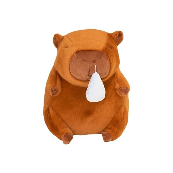 Vesone Peluches Capybara Mignonnes,Mignon et Adorable Capybara Plushies Jeter Oreiller - Poupées en Peluche Capybara au Nez D